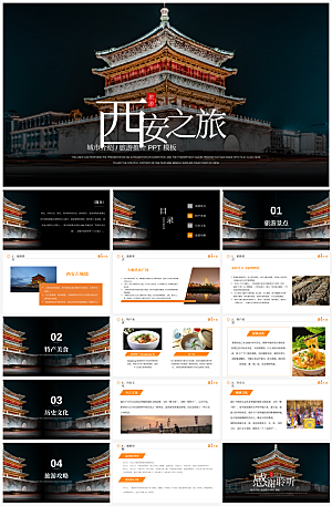 简约旅游宣传摄影画册出行攻略介绍ppt