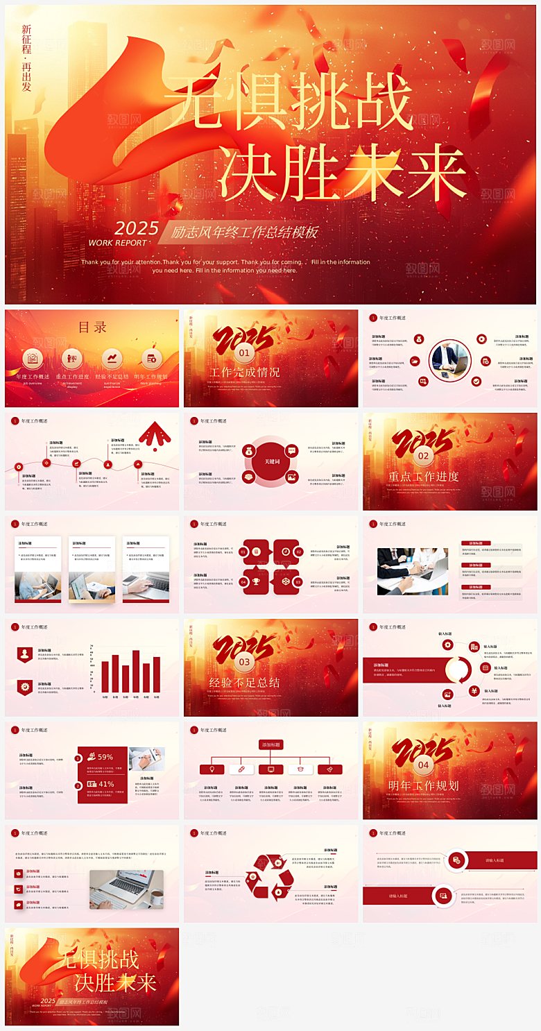 2025年终总结工作汇报ppt