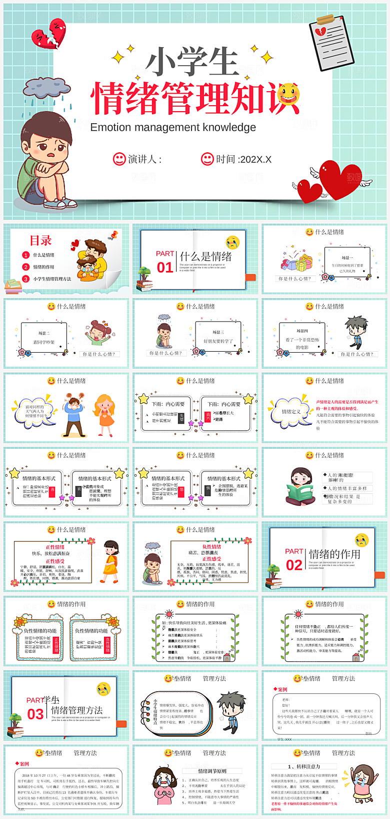 控制情绪知识培训PPT模板