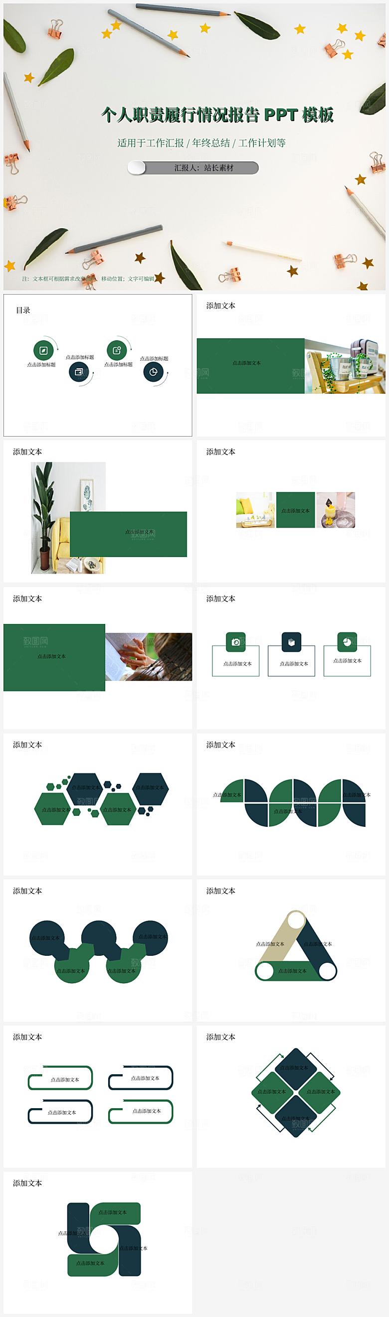个人职责履行情况报告PPT模板