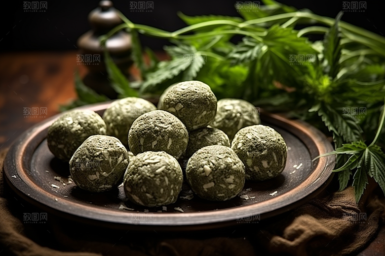 艾草高清艾叶摄影图