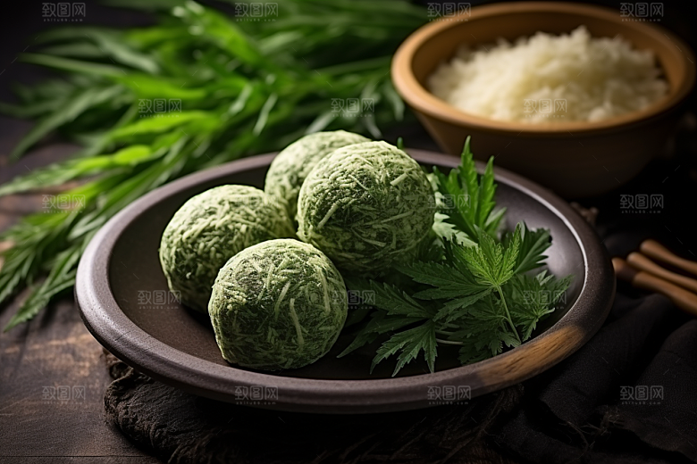 艾草清明高清摄影图