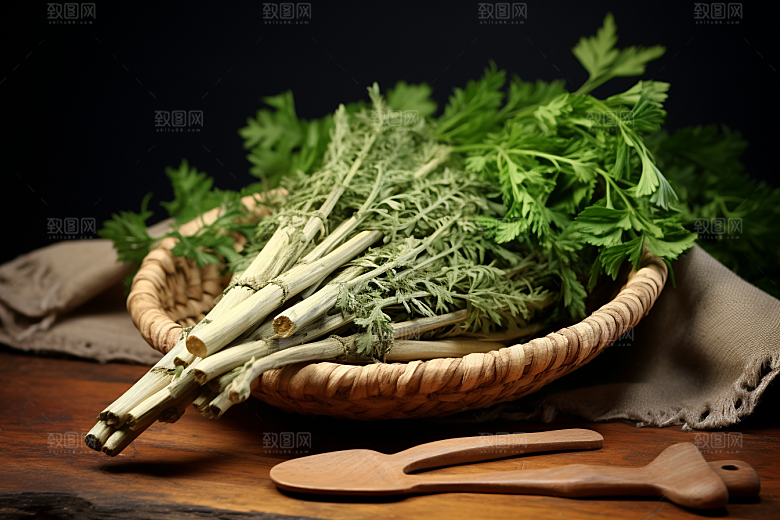 艾草蒿草传统文化摄影图