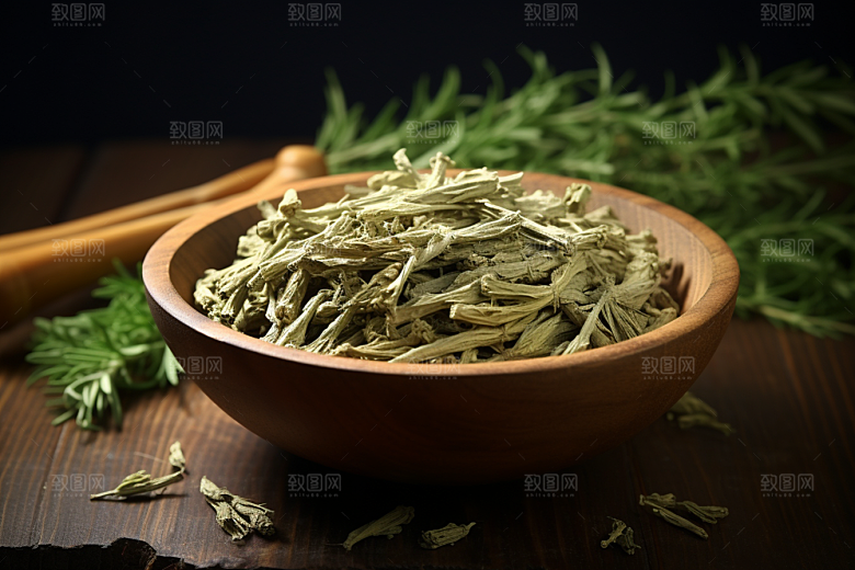 艾草糯米团中式糕点摄影图