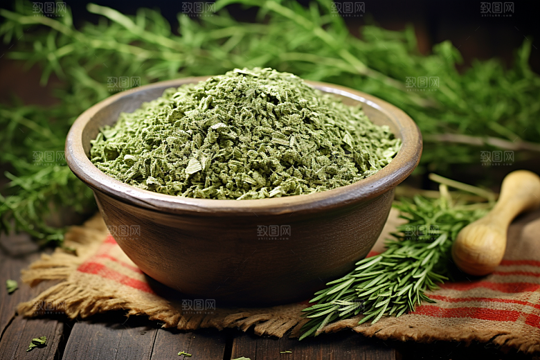 艾草清明中式糕点摄影图