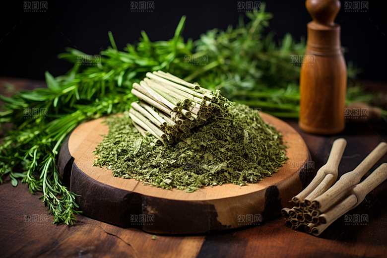 艾草青团高清摄影图