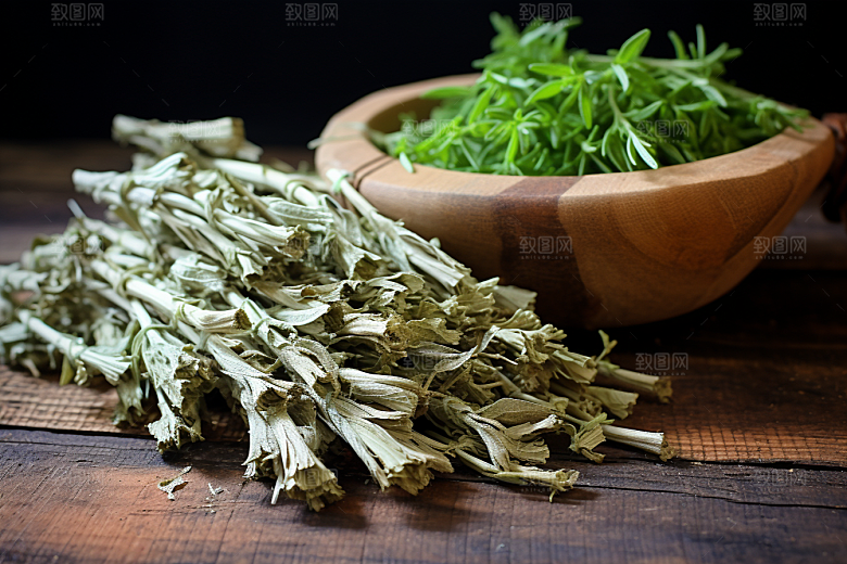 艾草糯叽叽艾叶摄影图