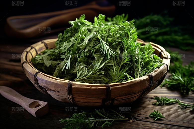 艾草青团传统文化摄影图