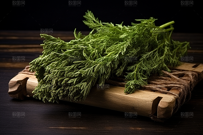艾草传统文化清明摄影图