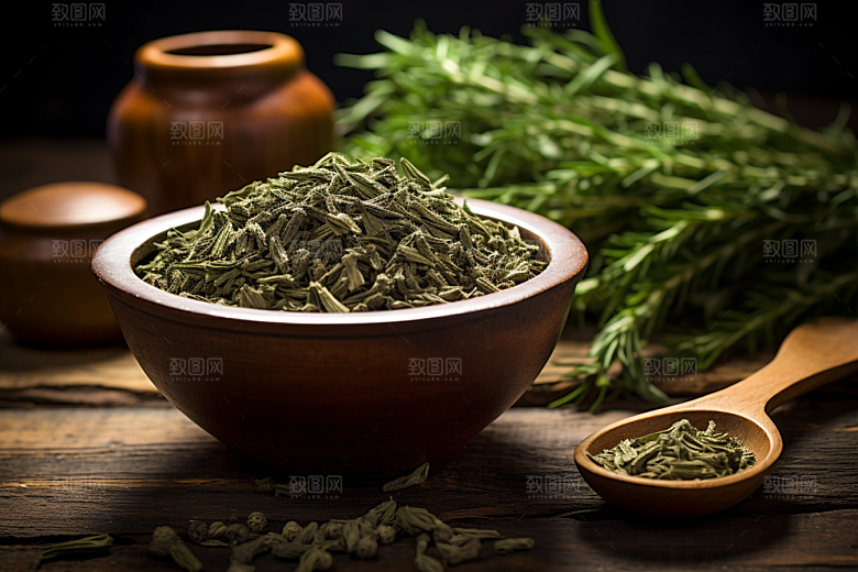 艾草蒿草艾叶摄影图