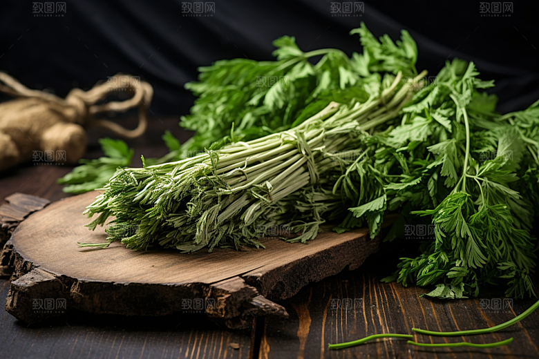 艾草中式糕点青团摄影图