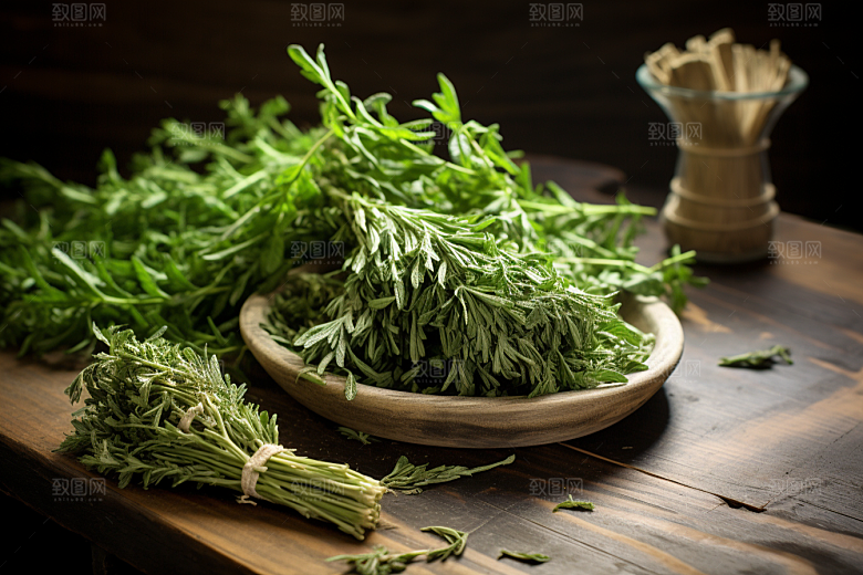 艾草糯米团美食摄影图