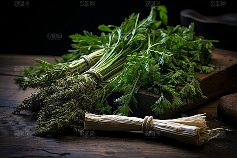 艾草青团糯叽叽摄影图