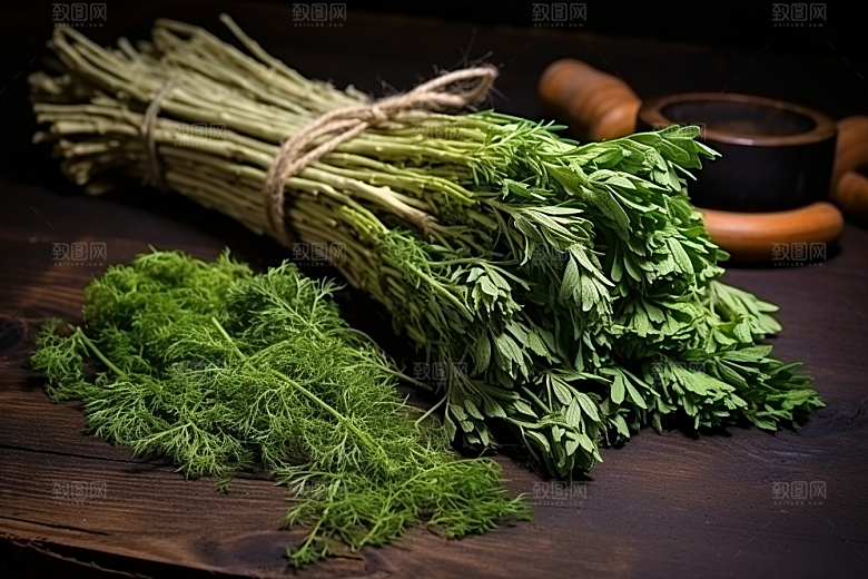 艾草青团糯叽叽摄影图