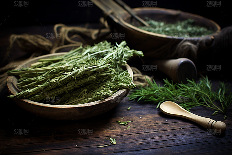 艾草美食蒿草摄影图