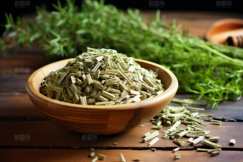 艾草糯叽叽蒿草摄影图
