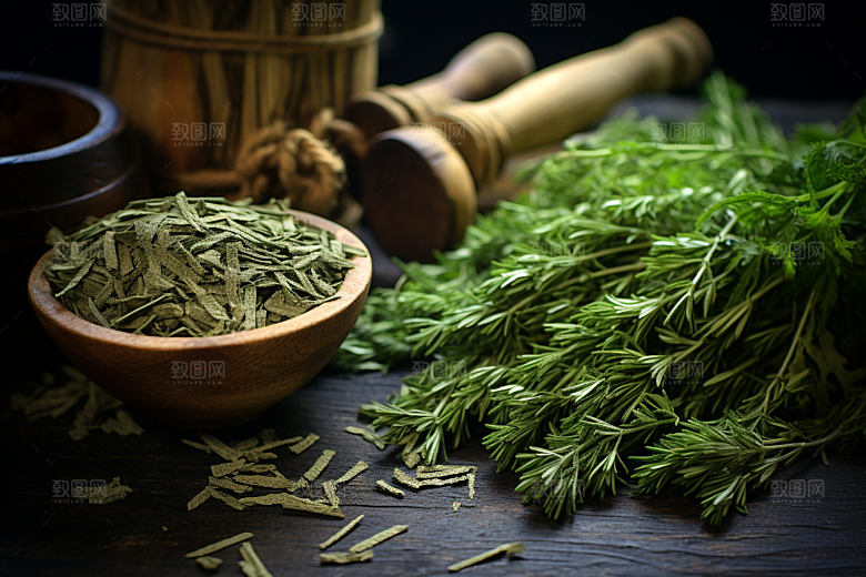艾草高清糯米团摄影图