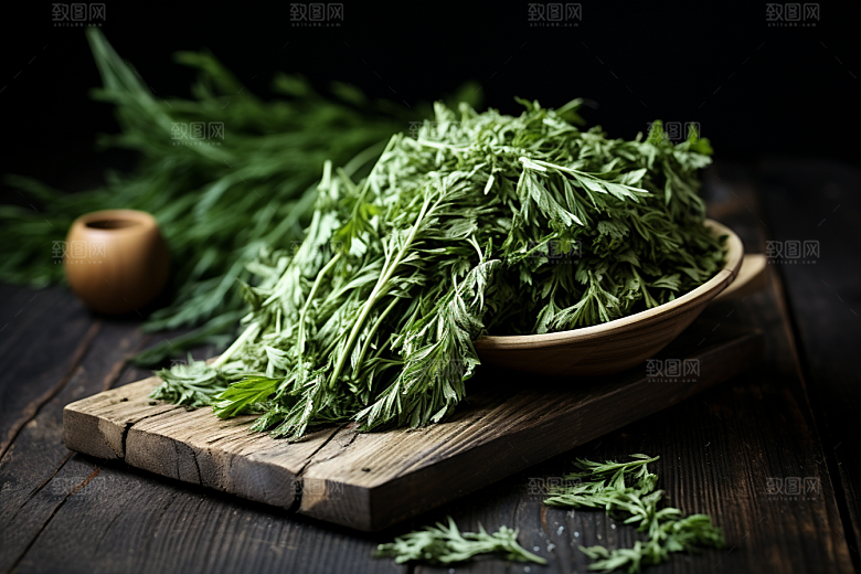 艾草蒿草糯米团摄影图
