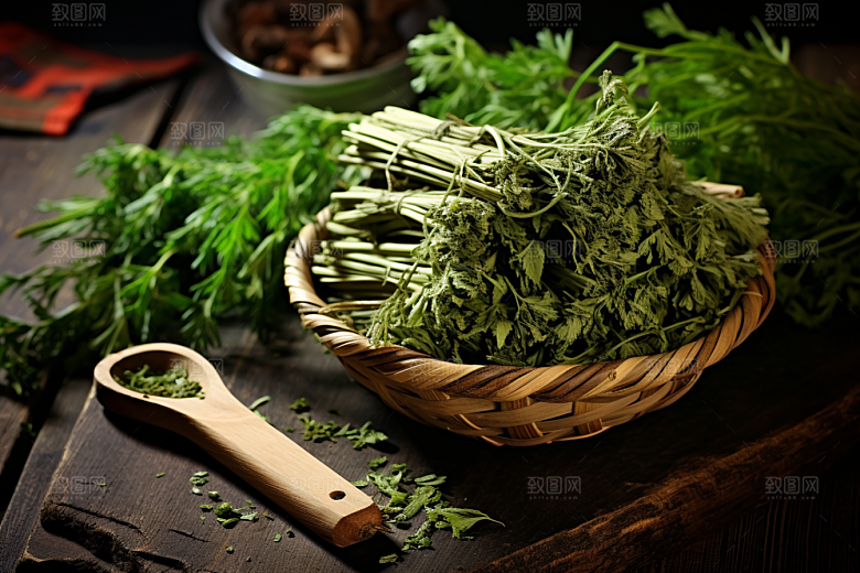 艾草美食中式糕点摄影图