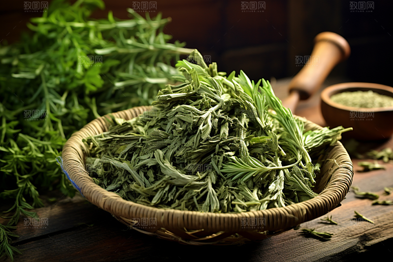 艾草美食中式糕点摄影图