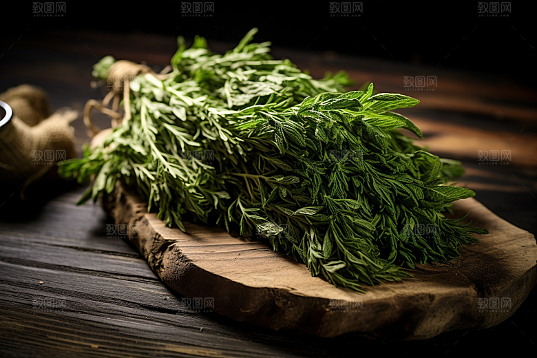 艾草糯叽叽中式糕点摄影图