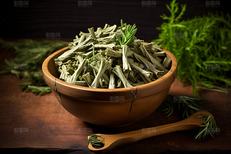 艾草清明中式糕点摄影图