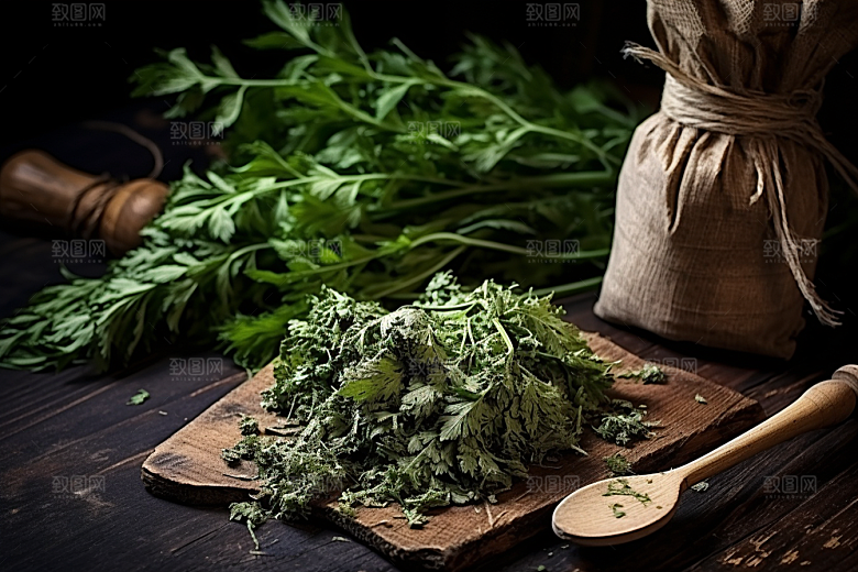 艾草蒿草传统文化摄影图