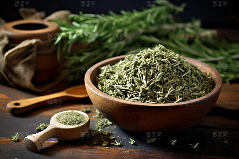 艾草清明传统文化摄影图