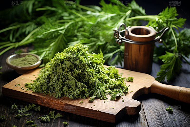 艾草艾叶糯叽叽摄影图