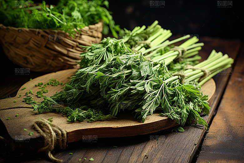艾草糯叽叽美食摄影图
