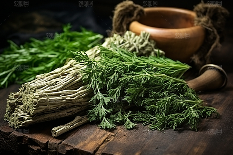 艾草青团传统文化摄影图