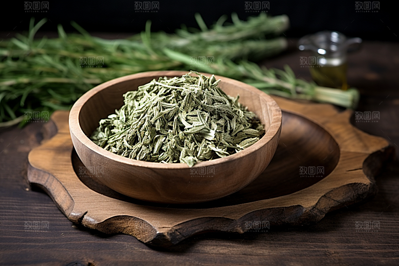 艾草青团艾叶摄影图