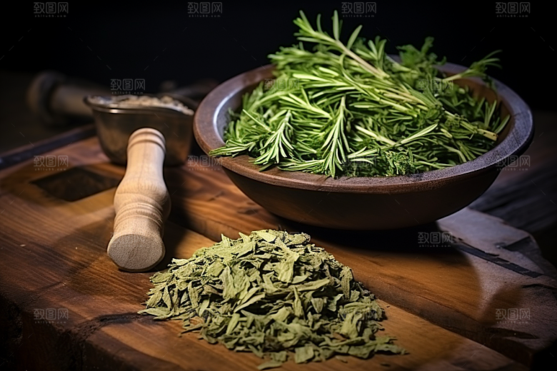艾草清明青团摄影图