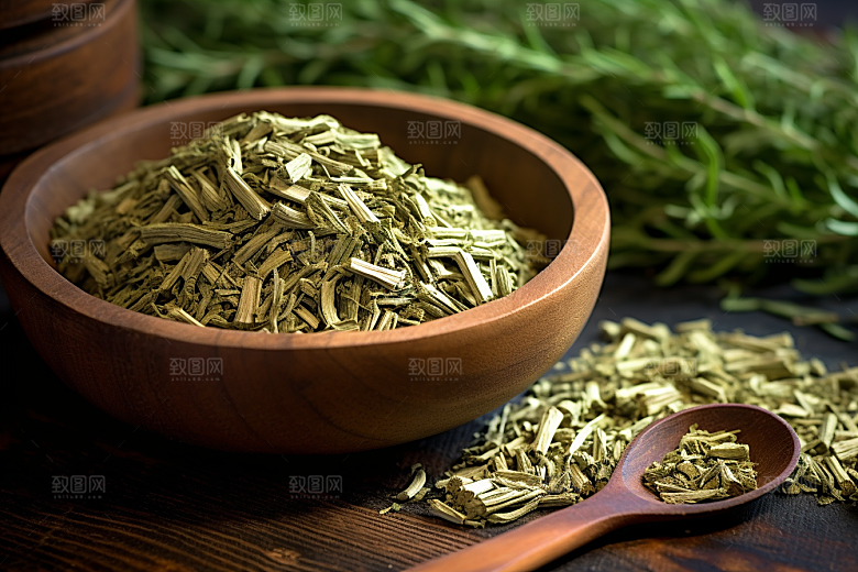 艾草传统文化中式糕点摄影图
