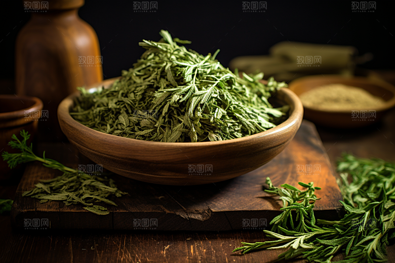 艾草传统文化中式糕点摄影图