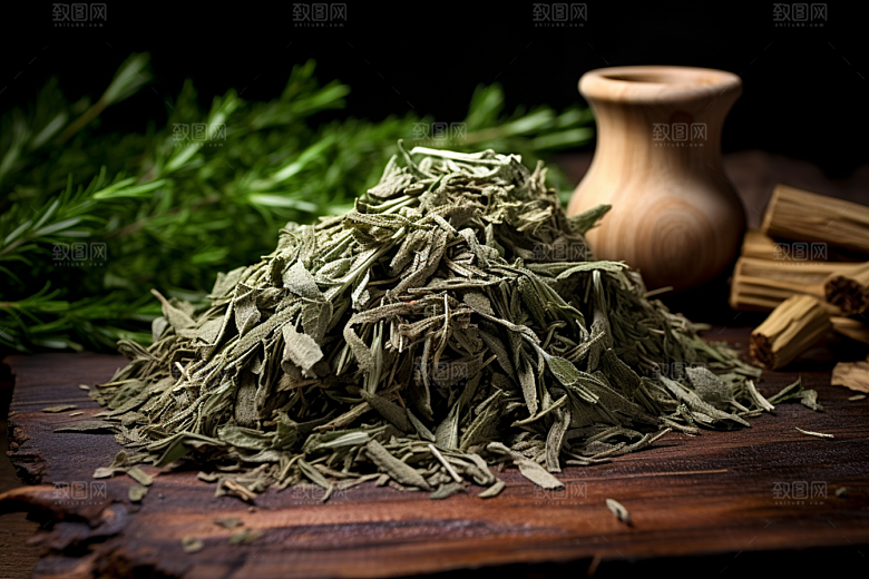 艾草糯叽叽艾叶摄影图