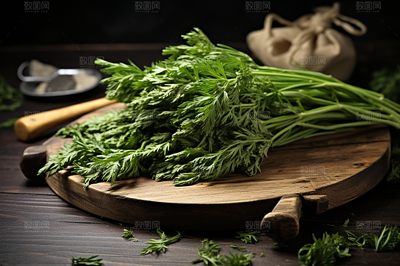 艾草清明传统文化摄影图