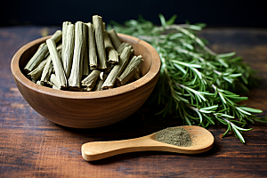 艾草糯米团清明摄影图