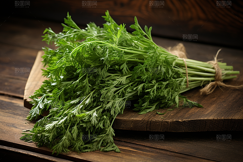 艾草中式糕点艾叶摄影图