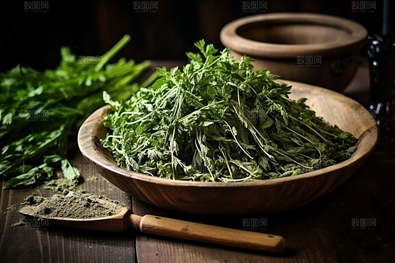 艾草糯米团高清摄影图