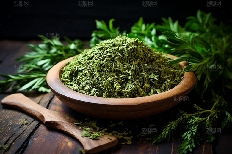 艾草青团美食摄影图