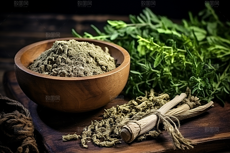 艾草糯叽叽青团摄影图