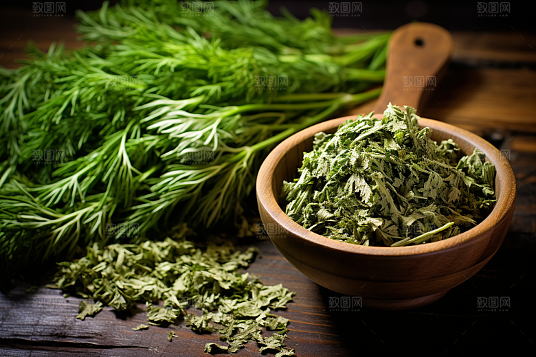 艾草传统文化糯米团摄影图