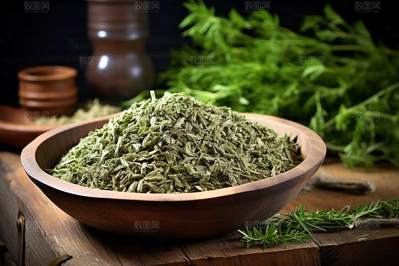 艾草青团糯叽叽摄影图