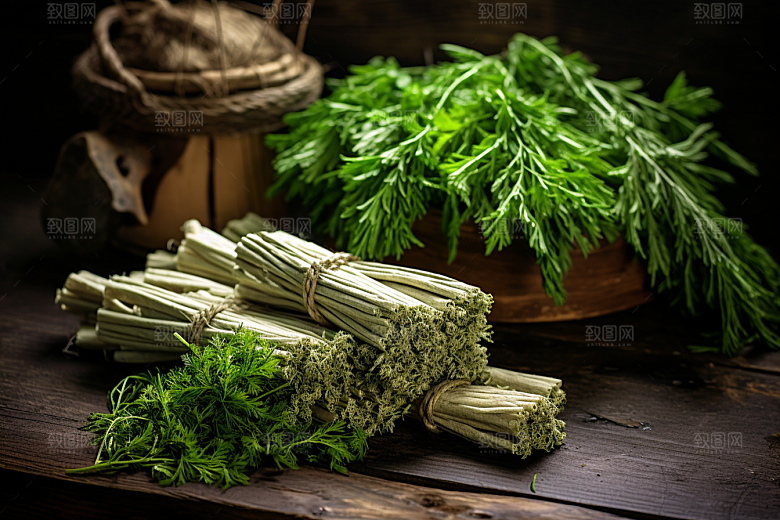 艾草中式糕点青团摄影图
