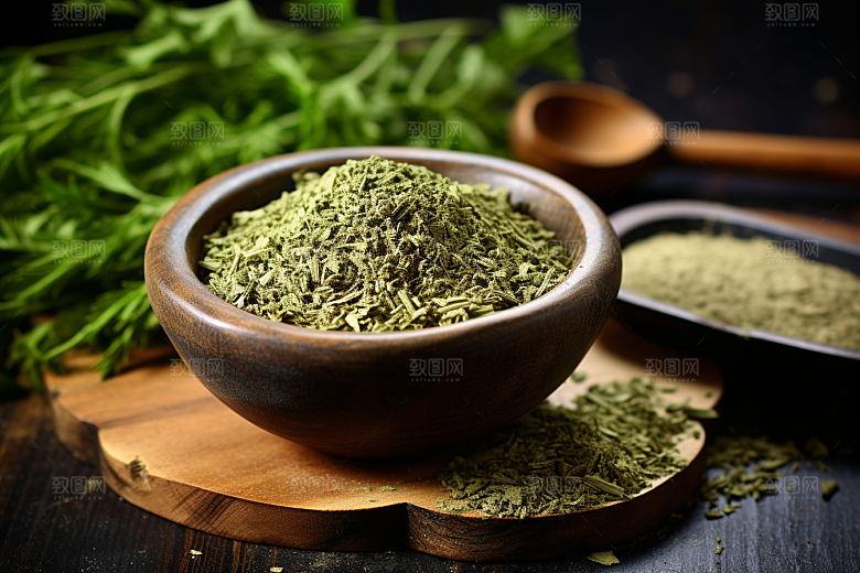 艾草青团糯叽叽摄影图