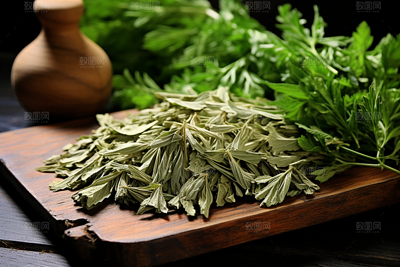 艾草美食清明摄影图