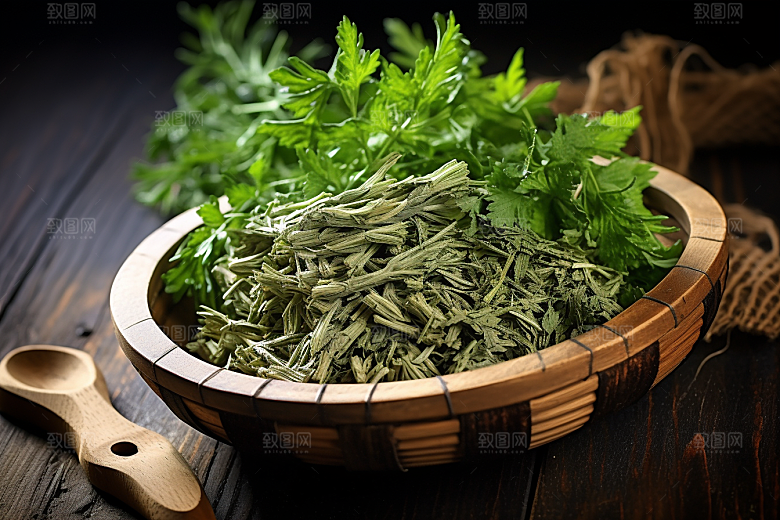 艾草美食清明摄影图