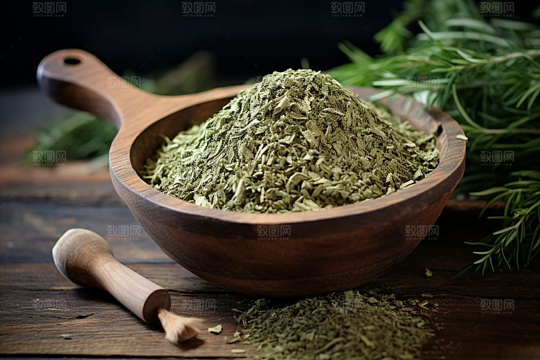 艾草艾叶蒿草摄影图