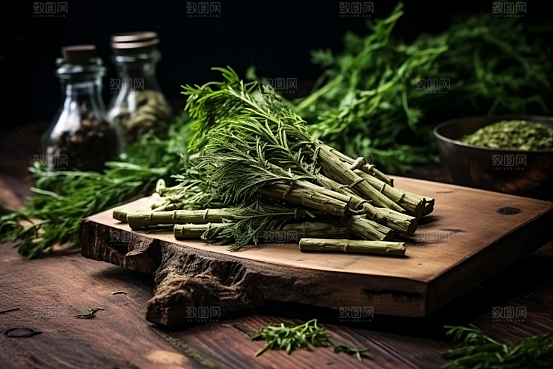 艾草高清糯米团摄影图